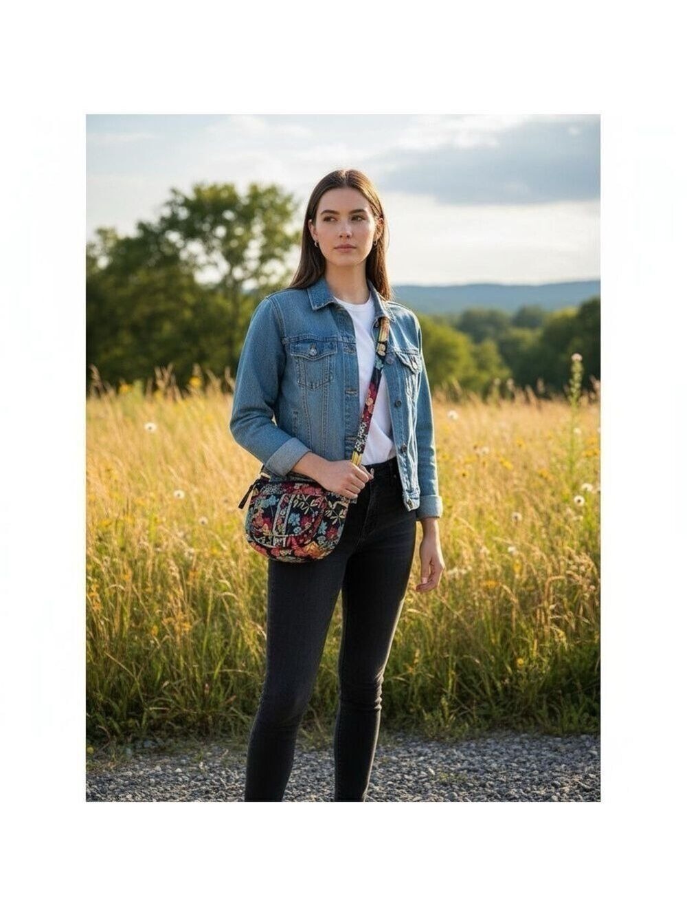 Vera Bradley small Floral clare Crossbody Bag boho y2k style
